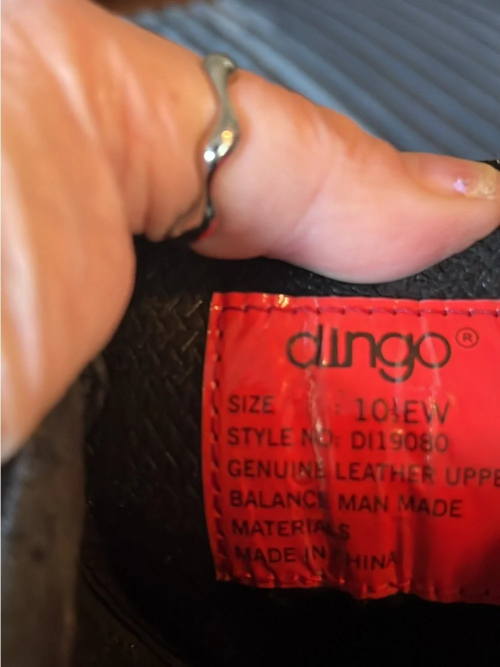Dingo Black Leather Lace-Up Riding Boots